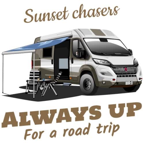 sunset-chasers-always-up-for-a-road-trip-maenner-premium-t-shirt-1
