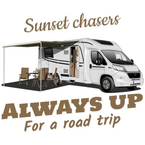 sunset-chasers-always-up-for-a-road-trip-maenner-premium-t-shirt