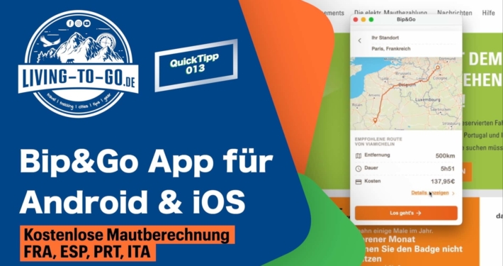 Bip&Go App kostenlose Mautberechnung