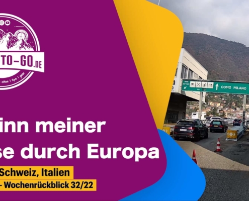 Beginn meiner Europareise. Über die Schweiz, Italien, Frankreich nach Spanien