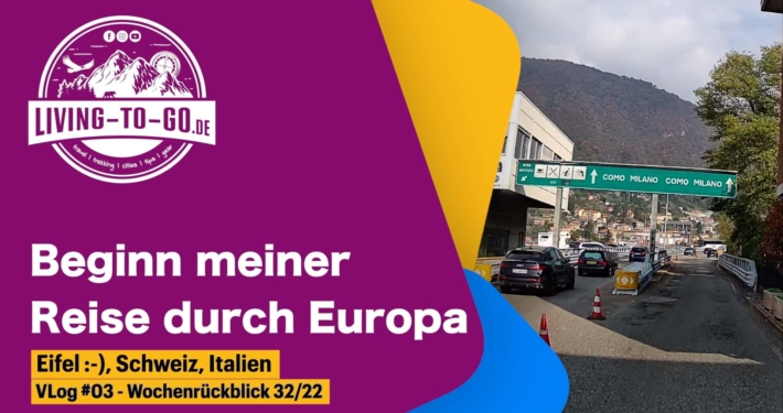 Beginn meiner Europareise. Über die Schweiz, Italien, Frankreich nach Spanien