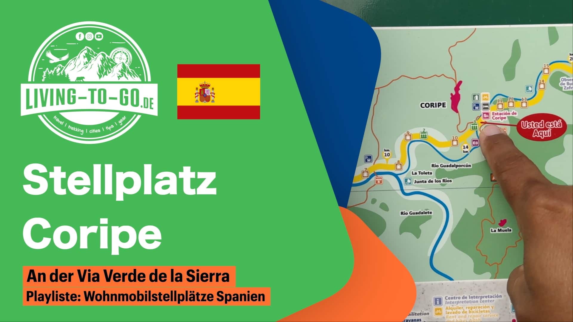 Wohnmobilstellplatz Coripe an der Via Verde de la Sierra